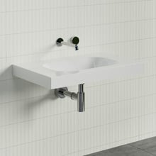 Stadium Accessible 750mm Gloss White Composite Wall Hung Basin